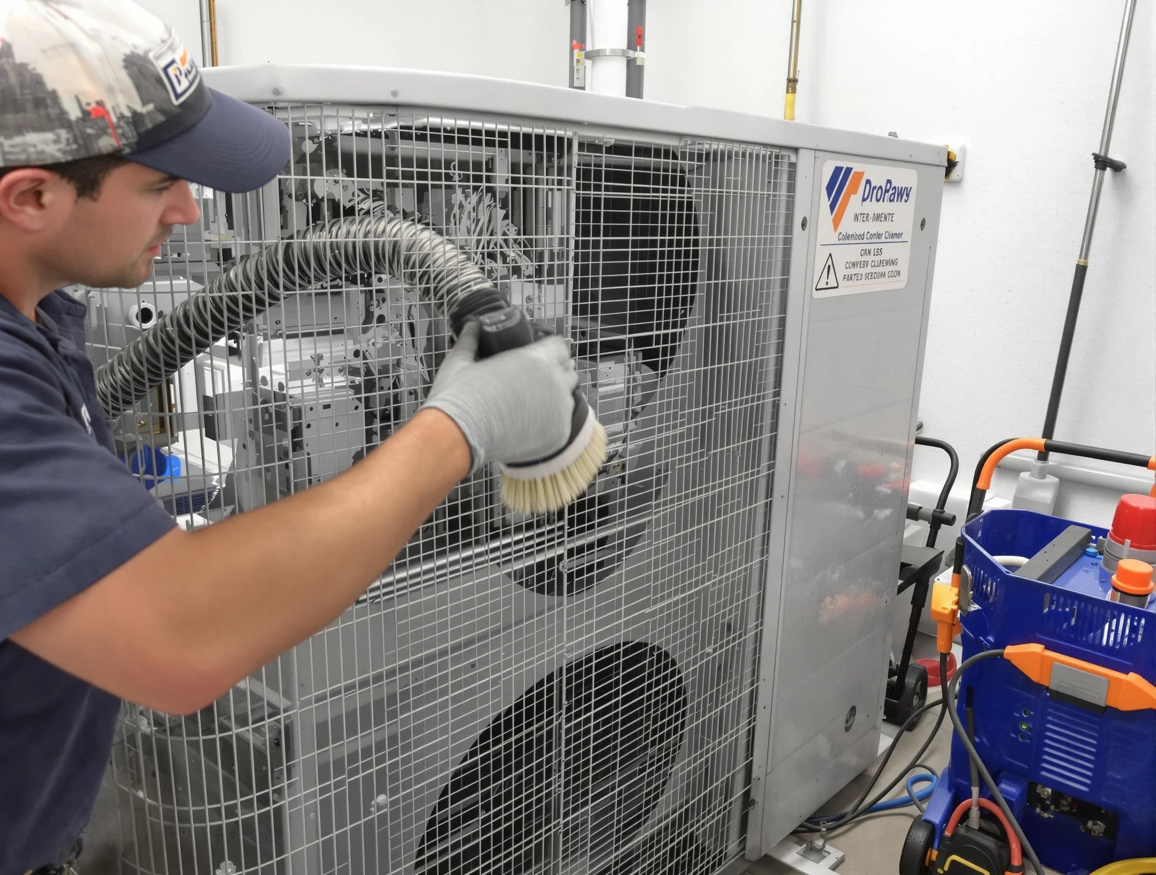 Mount Olive Air Duct Cleaning specialist performing precision AC coil cleaning for improved system performance in Mount Olive
