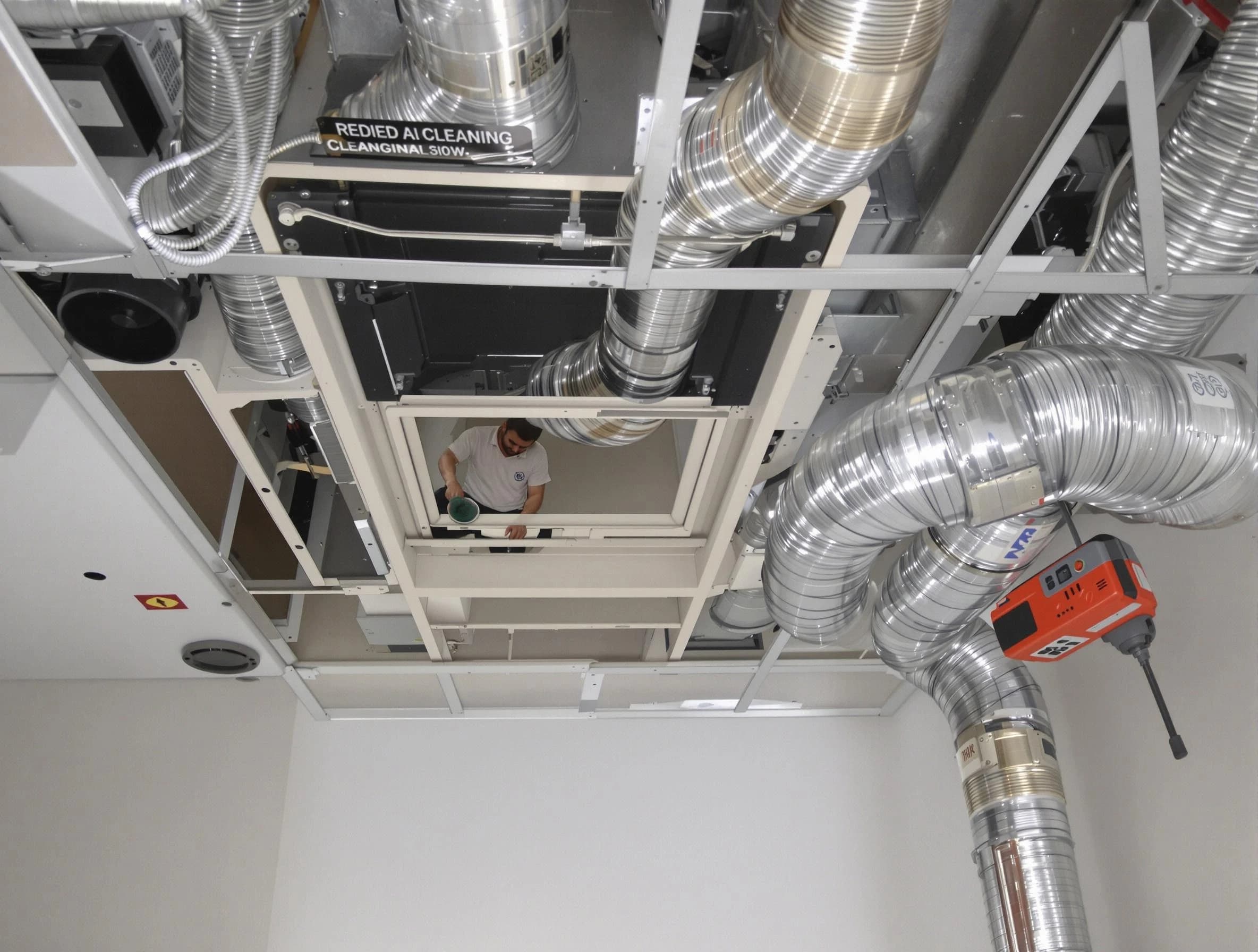 Mount Olive Air Duct Cleaning technician performing detailed central duct system cleaning in Mount Olive