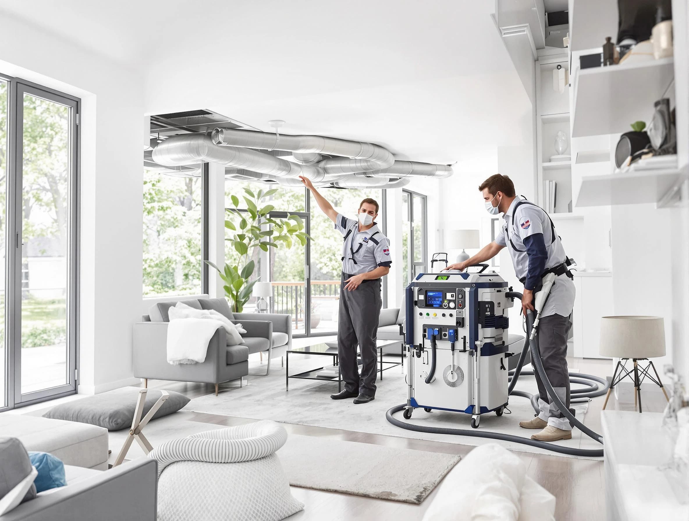 Mount Olive Air Duct Cleaning professional conducting pure air duct cleaning with state-of-the-art equipment in Mount Olive