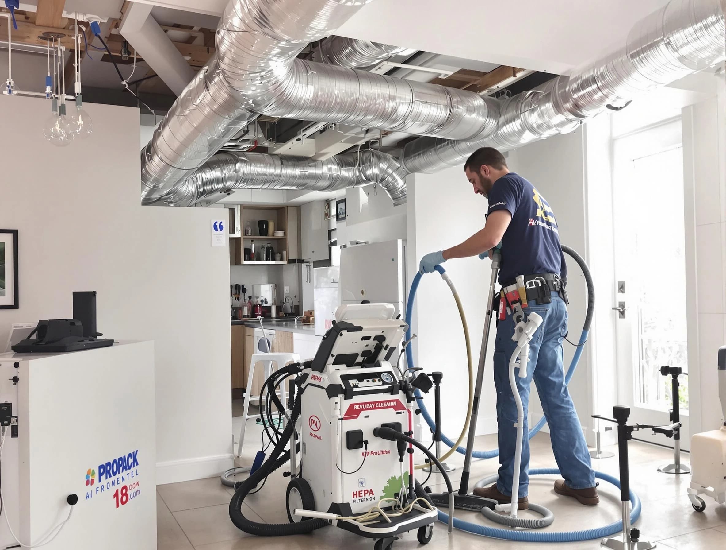 Mount Olive Air Duct Cleaning technician performing advanced pure duct cleaning with specialized equipment in Mount Olive