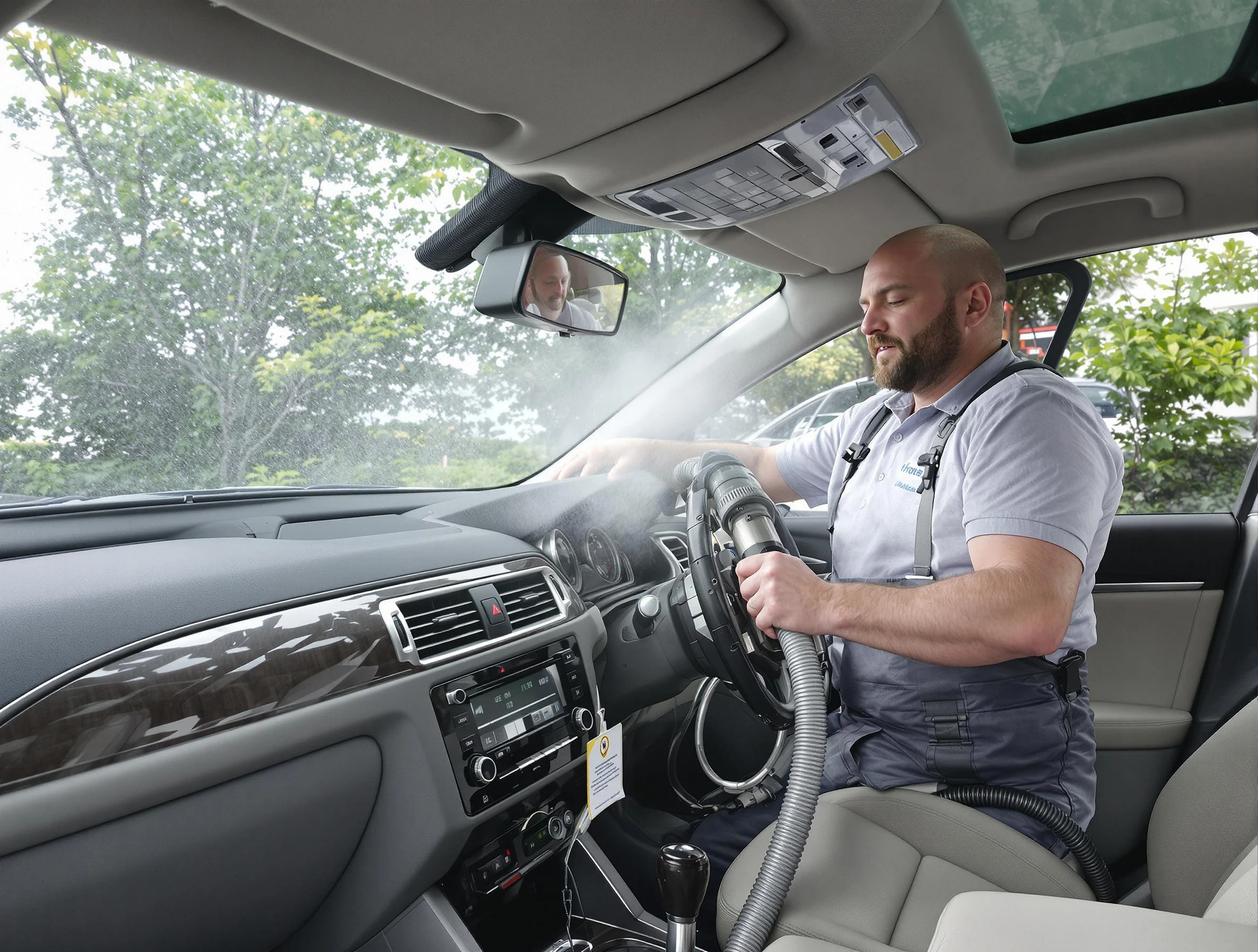 Mount Olive Air Duct Cleaning specialist performing professional car duct cleaning in Mount Olive