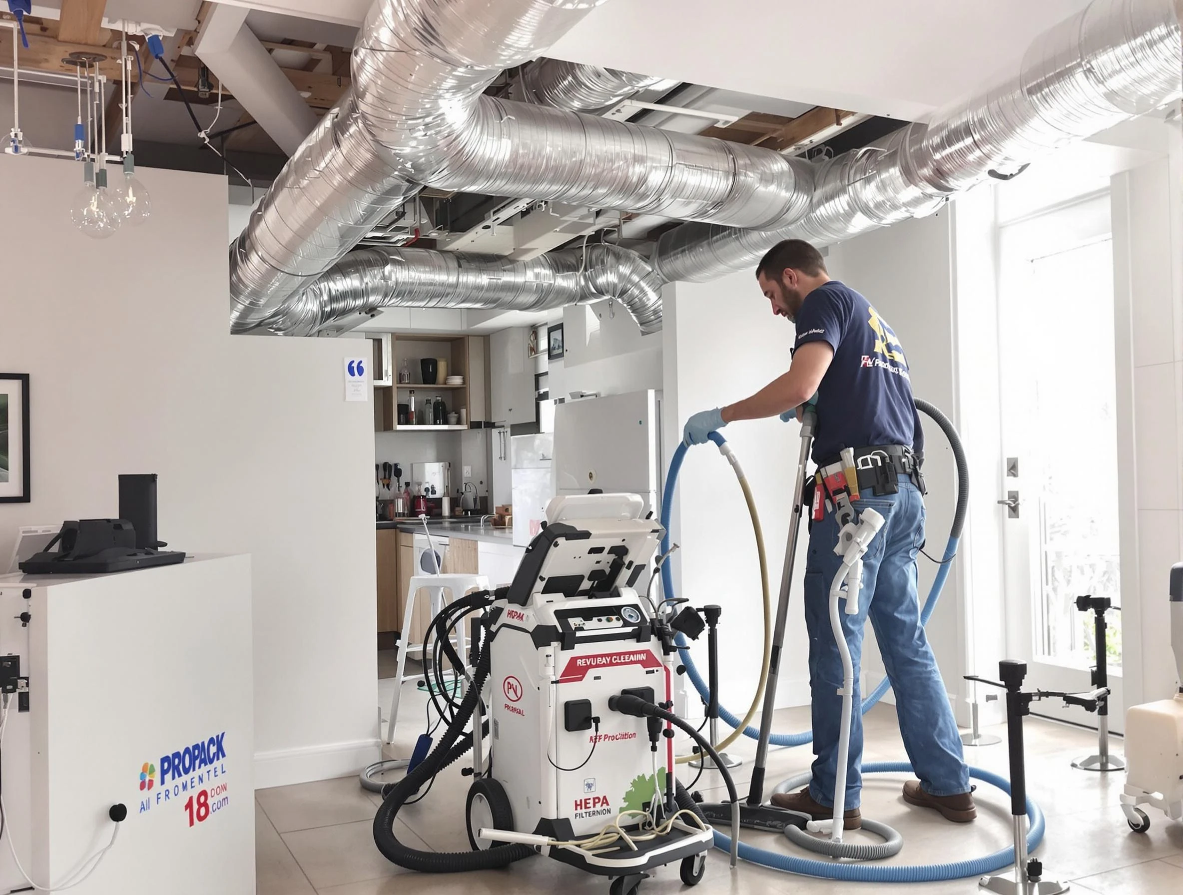 Mount Olive Air Duct Cleaning technician performing advanced pure duct cleaning with specialized equipment in Mount Olive
